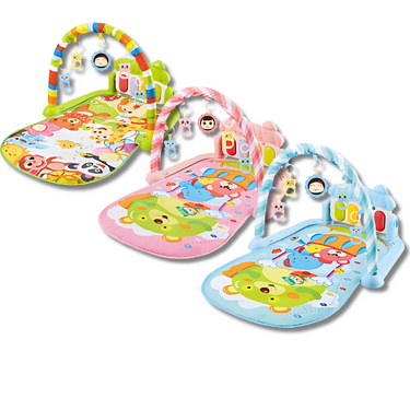HarmonyPlay | Alfombra de juego para bebés inspirada en la música - Manta de actividades 3 en 1 con teclado de piano y juguete musical de pedal